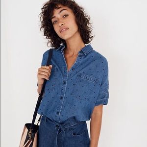 Madewell Courier Shirt in Dobby Dot